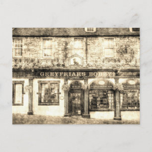 Greyfriars Bobby Pub Edinburgh Vintage Postkarte