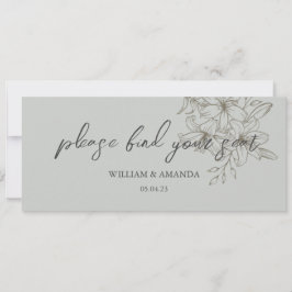 GreyGarden Delights Seating Chart Header Grau Einladung