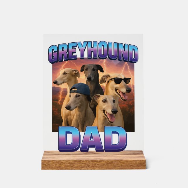 Greyhound Acrylschild (Vorderseite)