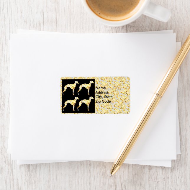 Greyhound Adressaufkleber (Insitu)