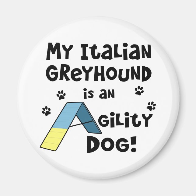 Greyhound Agility Magnet (Vorne)