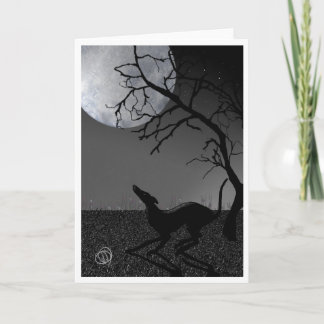 GREYHOUND AND MOON g707 Karte