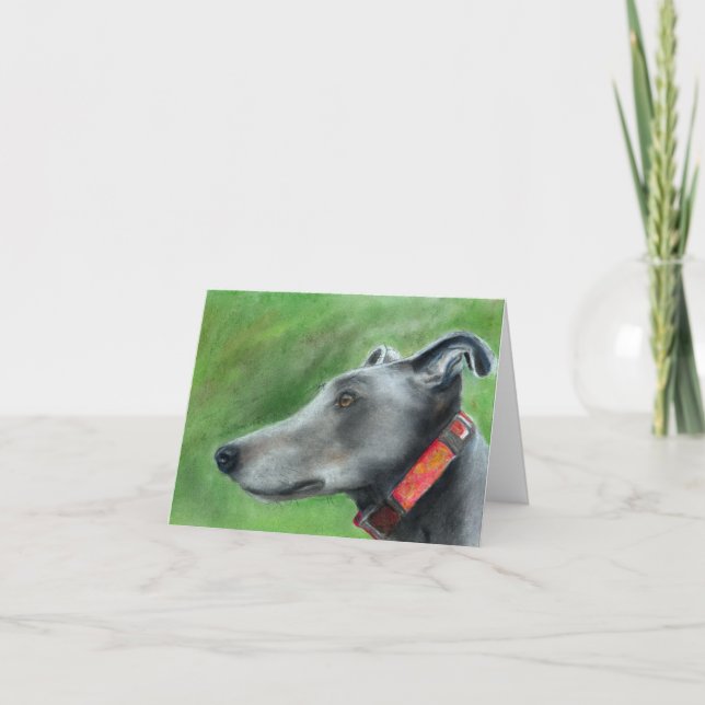 Greyhound Art Card (a53) Karte (Vorderseite)