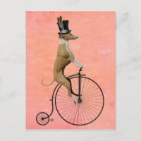 Greyhound auf Black Penny Farthing