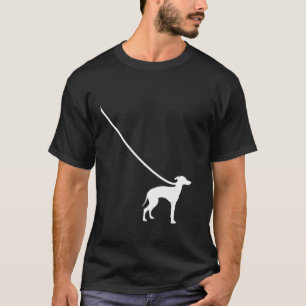 Greyhound auf einem Leash Hund Mama Vater Haustier T-Shirt
