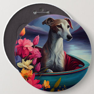 Greyhound auf einem Paddel: Ein landschaftliches A Button