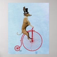 Greyhound auf Red Penny Farthing