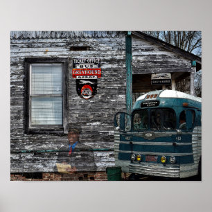 Greyhound-Bushaltestelle Poster