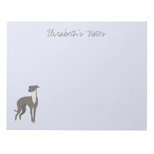 Greyhound Cartoon Dog Personalized Notepad Notizblock