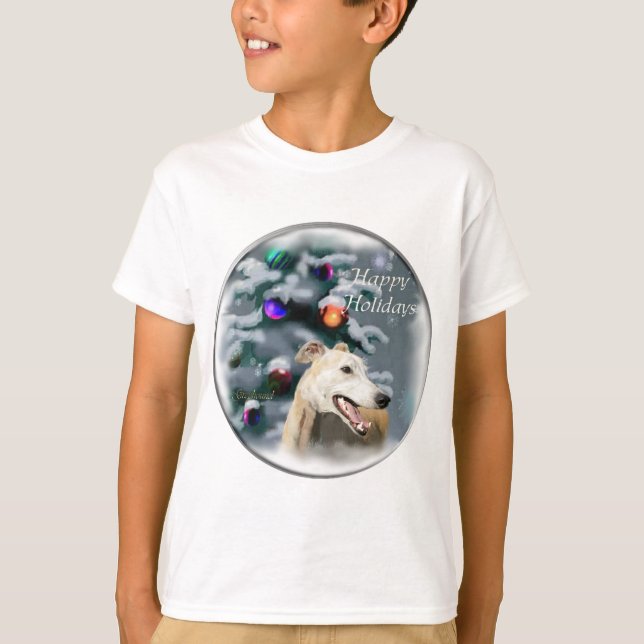 Greyhound Christmas Geschenke T-Shirt (Vorderseite)