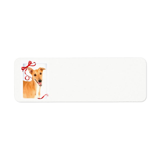 Greyhound Christmas Return Address Label (Vorne)