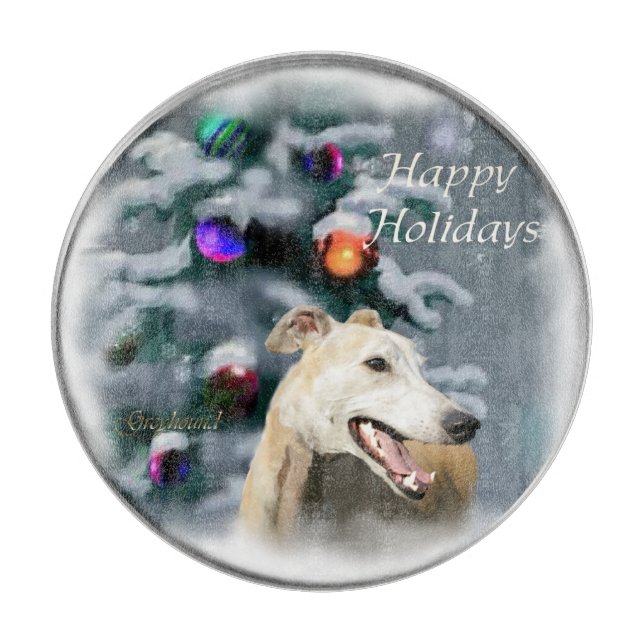 Greyhound Christmas Schneidebrett (Vorderseite)