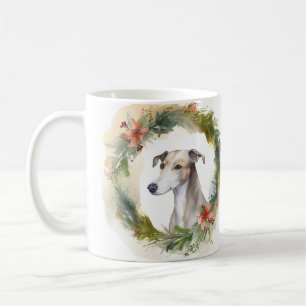 Greyhound Christmas Wreath Festive Pup Kaffeetasse