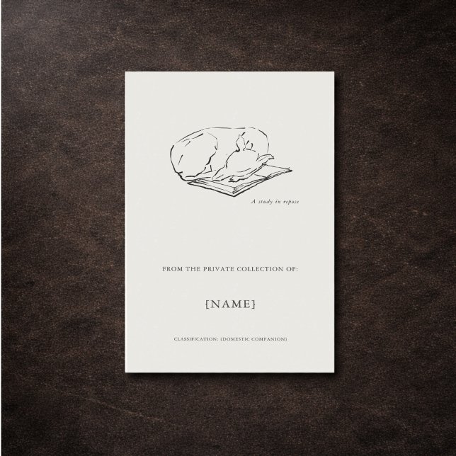 Greyhound- Custom Ex libris bookplate  Rechteckiger Aufkleber (Von Creator hochgeladen)