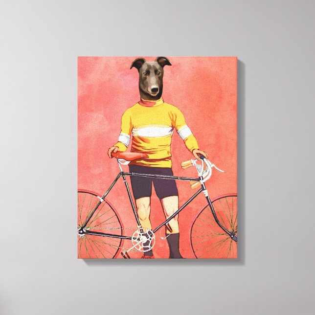 Greyhound Cyclist Leinwanddruck (Vorderseite)