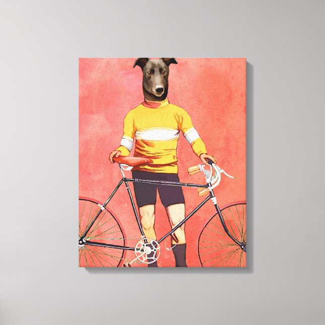 Greyhound Cyclist Leinwanddruck (Vorderseite)