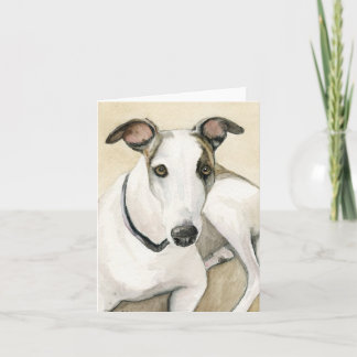 Greyhound Dog Art Notecard Karte
