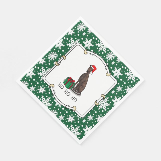 Greyhound Dog (Blinde) Niedlich Serviette (Ecke)