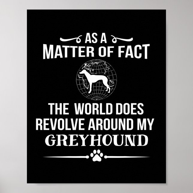 Greyhound Dog Breed Lover Poster (Vorne)