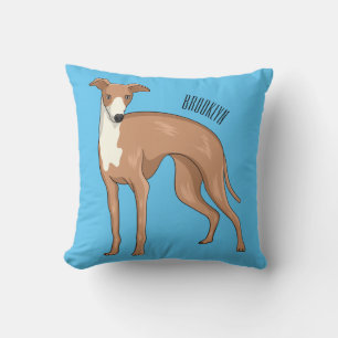 Greyhound dog cartoon illustration kissen