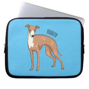 Greyhound dog cartoon illustration laptopschutzhülle