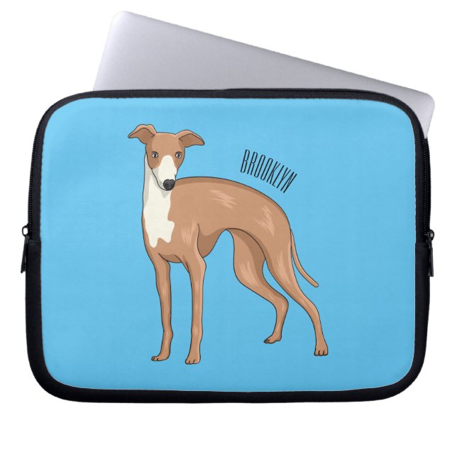 Greyhound dog cartoon illustration laptopschutzhülle (Vorderseite)