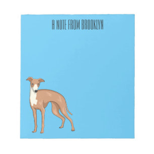 Greyhound dog cartoon illustration notizblock