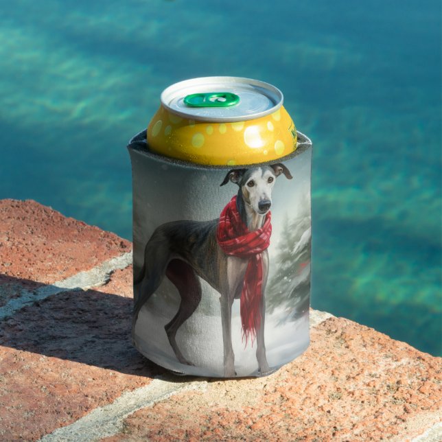 Greyhound Dog in Schneehocht Dosenkühler (In Situ Pool)