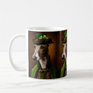 Greyhound Dog in St. Patrick's Day Dress Kaffeetasse