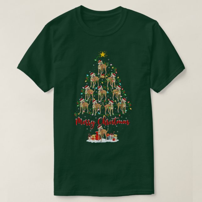 Greyhound Dog Lover Matching Santa Greyhound Chris T-Shirt (Design vorne)