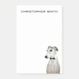 Greyhound Dog Post-it Klebezettel