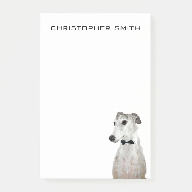 Greyhound Dog Post-it Klebezettel (Vorderseite)