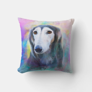 Greyhound Dog Wasserfarben Art Malerei Kissen