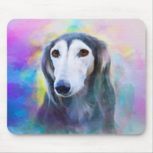 Greyhound Dog Wasserfarben Art Malerei Mousepad