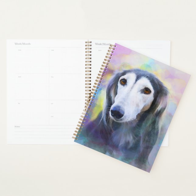 Greyhound Dog Wasserfarben Art Malerei Planer (Anzeige)