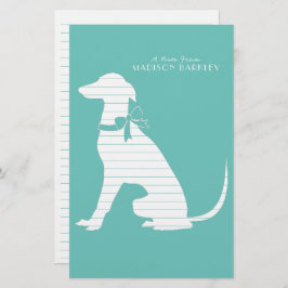 Greyhound Doppy Puppy Briefpapier