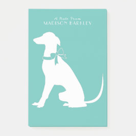 Greyhound Doppy Puppy Post-it Klebezettel