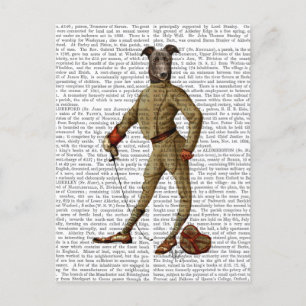 Greyhound Fencer Dark Full 2 Postkarte