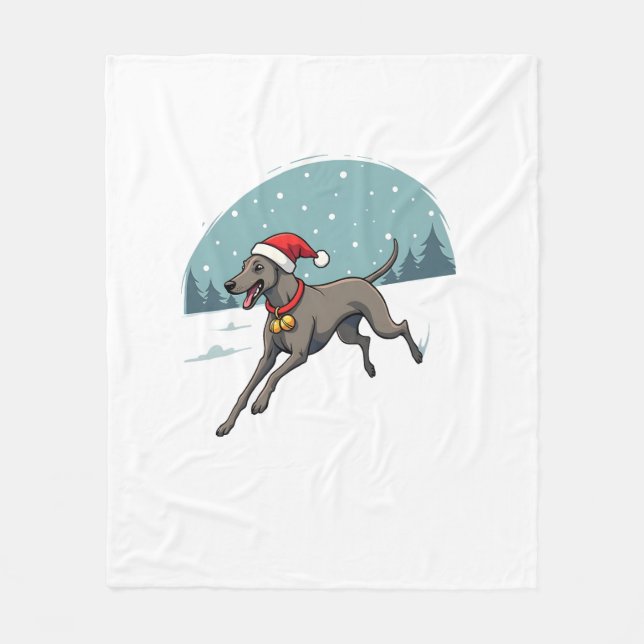 Greyhound Festive Sprint Fleecedecke (Vorderseite)