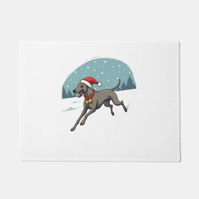 Greyhound Festive Sprint Fußmatte (Vorderseite)