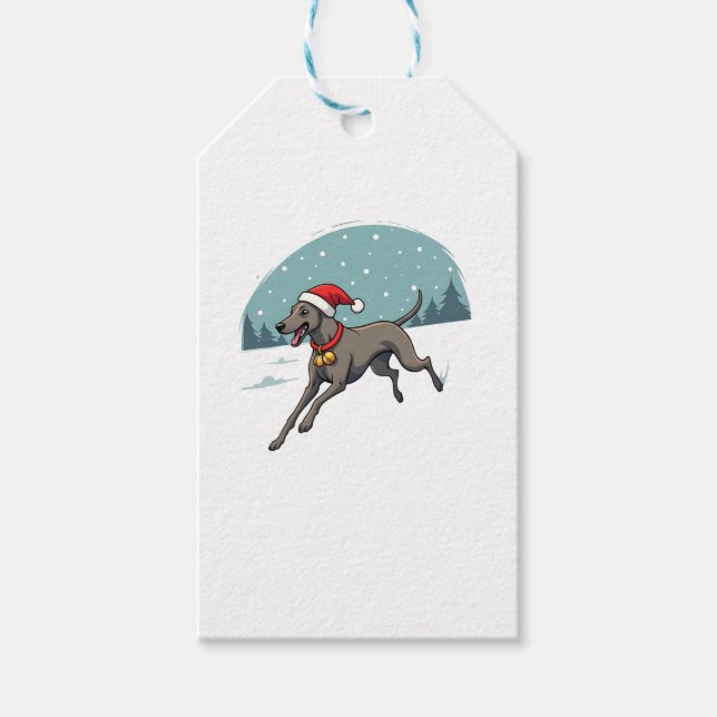 Greyhound Festive Sprint Geschenkanhänger (Vorderseite)