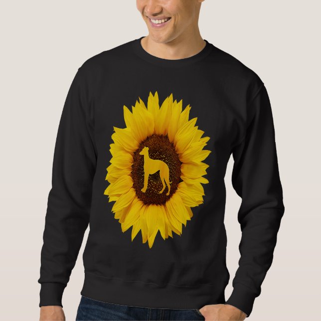 Greyhound  For Women Men Dog Pet Racer Sunflower Sweatshirt (Vorderseite)