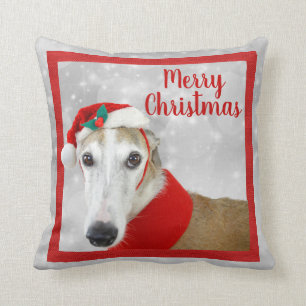 Greyhound Frohe Weihnachten Kissen