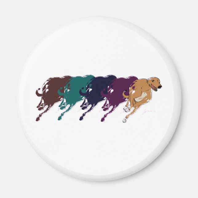 Greyhound Gear Magnet (Vorne)