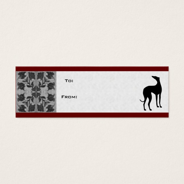 Greyhound Gift Tags (Vorderseite)