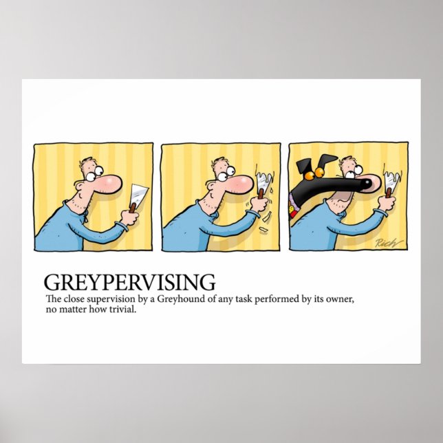 Greyhound Glossary Greypervising Poster (Vorne)