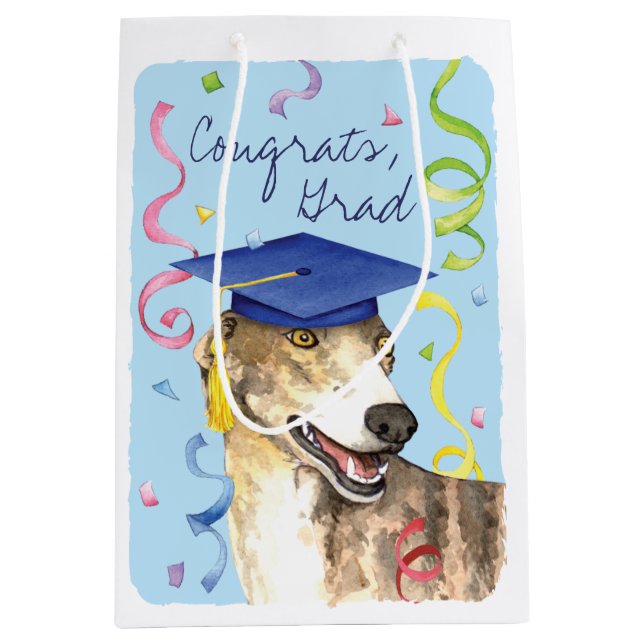 Greyhound Graduate Mittlere Geschenktüte (Vorderseite)
