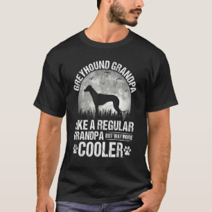 Greyhound Grandpa Moon Vintager Hundevatertag T-Shirt