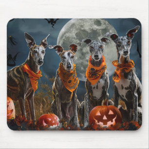 Greyhound Halloween Gruselig Mousepad