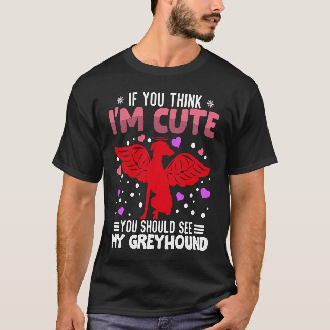 Greyhound Heart Valentine's Day Animal For Womens  T-Shirt (Vorderseite)